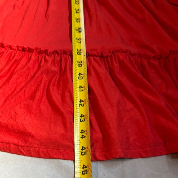 Boden Jordana Maxi Dress Size 6 Red Split VNeck Tiered Casual Soft Boho Festival - Picture 10 of 11